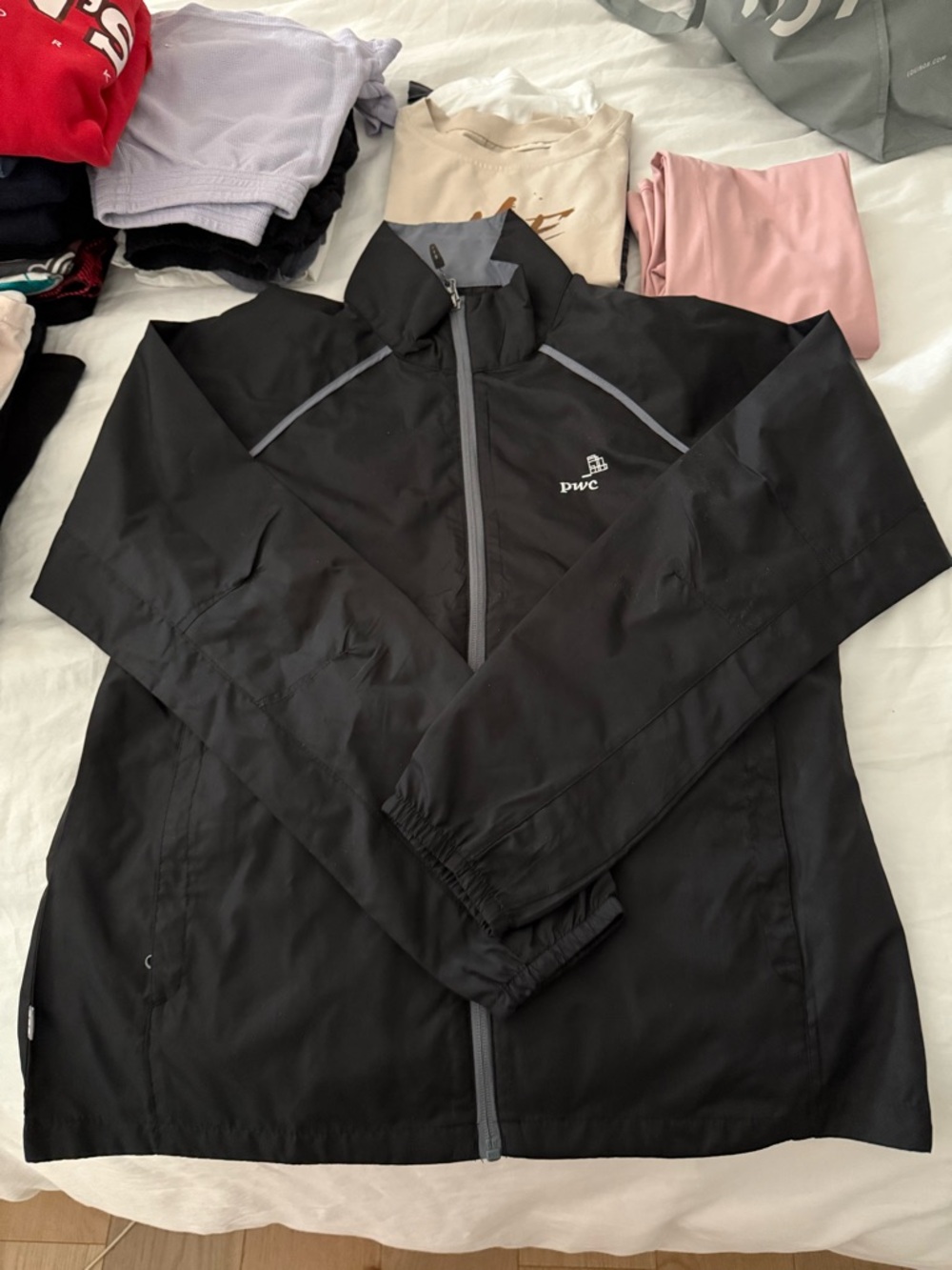 PwC Women’s Black Lightweight Zip-Front Jacket